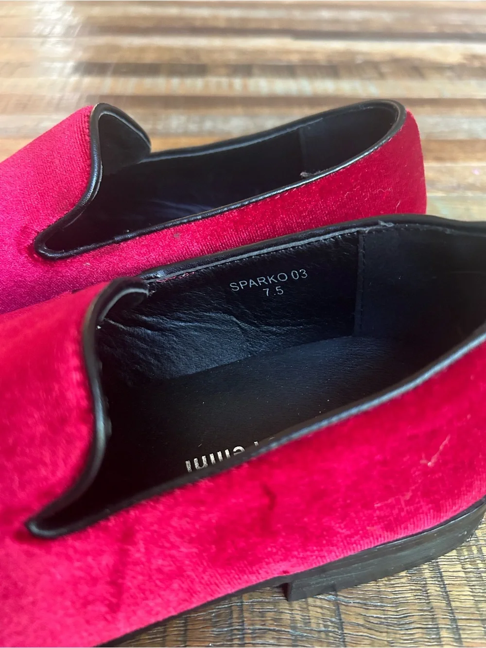 Alberto Fellini Sparko 03 Red Velvet Slip-On Loafers for Men.